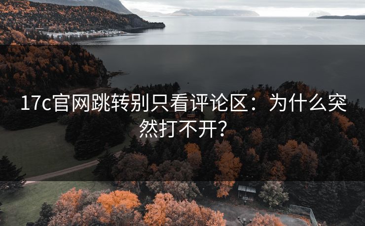 17c官网跳转别只看评论区：为什么突然打不开？